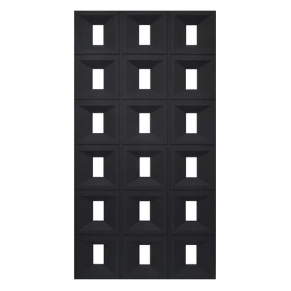 Set 4 x Panou Decorativ 3D, Naimeed D5768, ultrausor, design elegant, PU, 120 x 60 x 3 cm, Negru