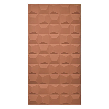 Set 12 x Panou Decorativ 3D, Naimeed D5773, ultrausor, design elegant, PU, 120 x 60 x 2.5 cm, Caramiziu inchis