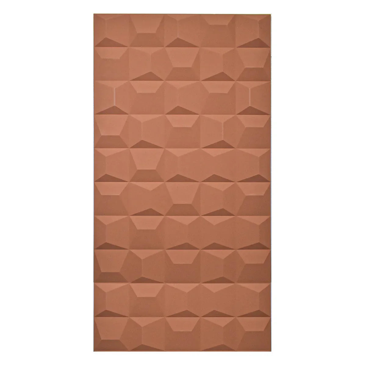Set 5 x Panou Decorativ 3D, Naimeed D5773, ultrausor, design elegant, PU, 120 x 60 x 2.5 cm, Caramiziu inchis