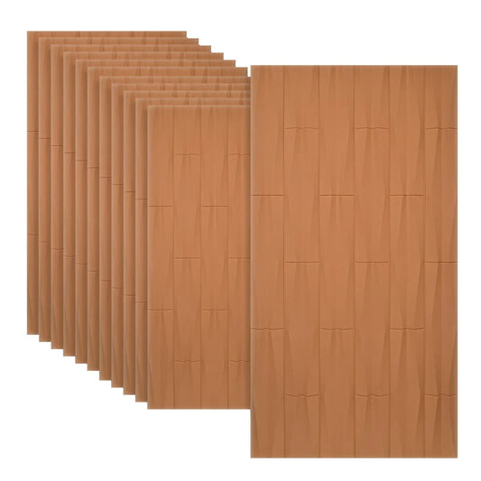 Set 12 x Panou Decorativ 3D, Naimeed D5775, ultrausor, design elegant, PU, 120 x 60 x 2.5 cm, Portocaliu
