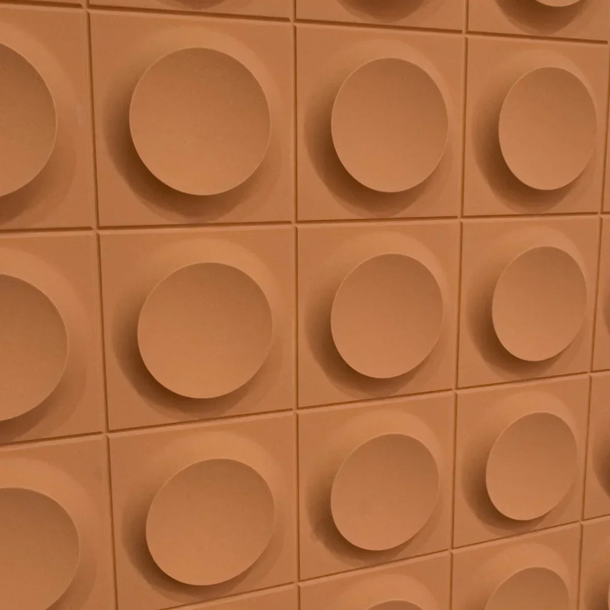 Set 12 x Panou Decorativ 3D, Naimeed D5779, ultrausor, design elegant, PU, 120 x 60 x 2.5 cm, Portocaliu