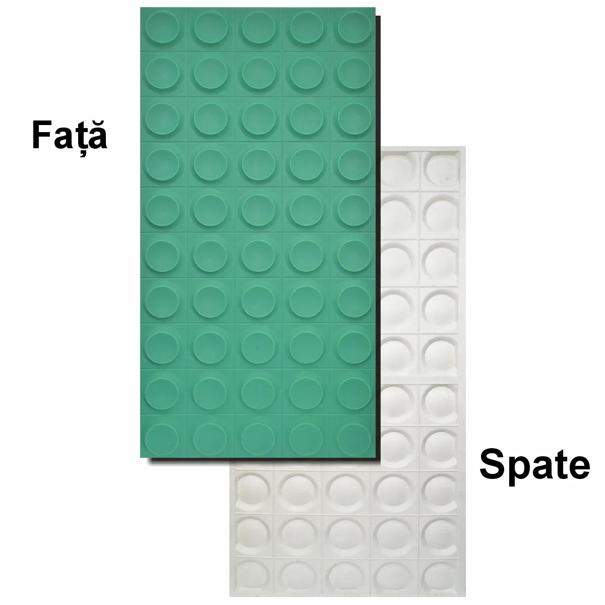 Set 12 x Panou Decorativ 3D, Naimeed D5780, ultrausor, design elegant, PU, 120 x 60 x 2.5 cm, Turcoaz