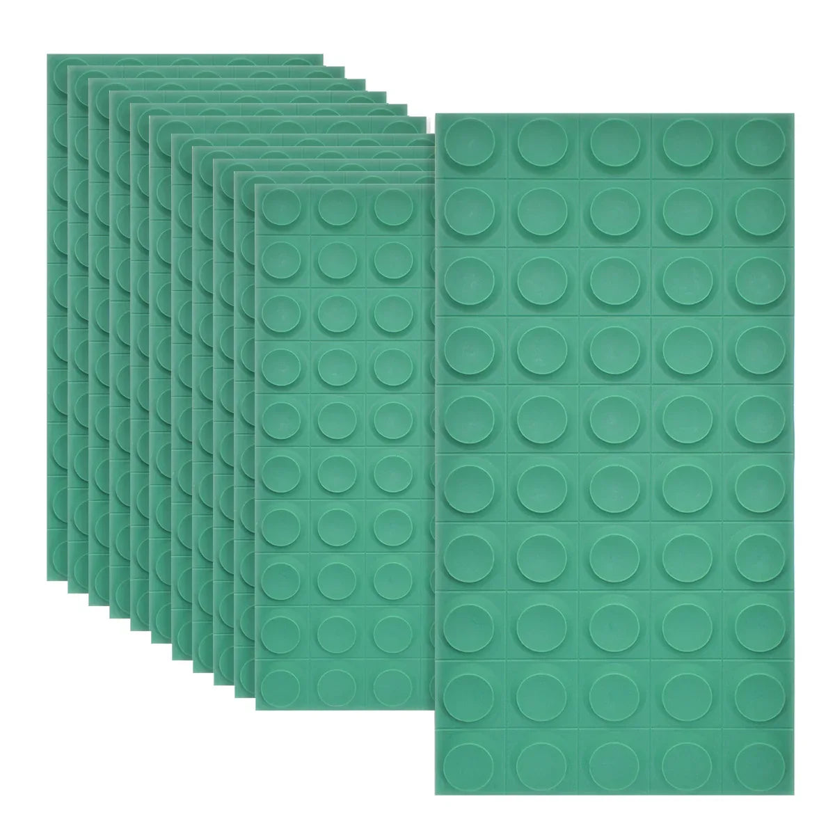Set 12 x Panou Decorativ 3D, Naimeed D5780, ultrausor, design elegant, PU, 120 x 60 x 2.5 cm, Turcoaz