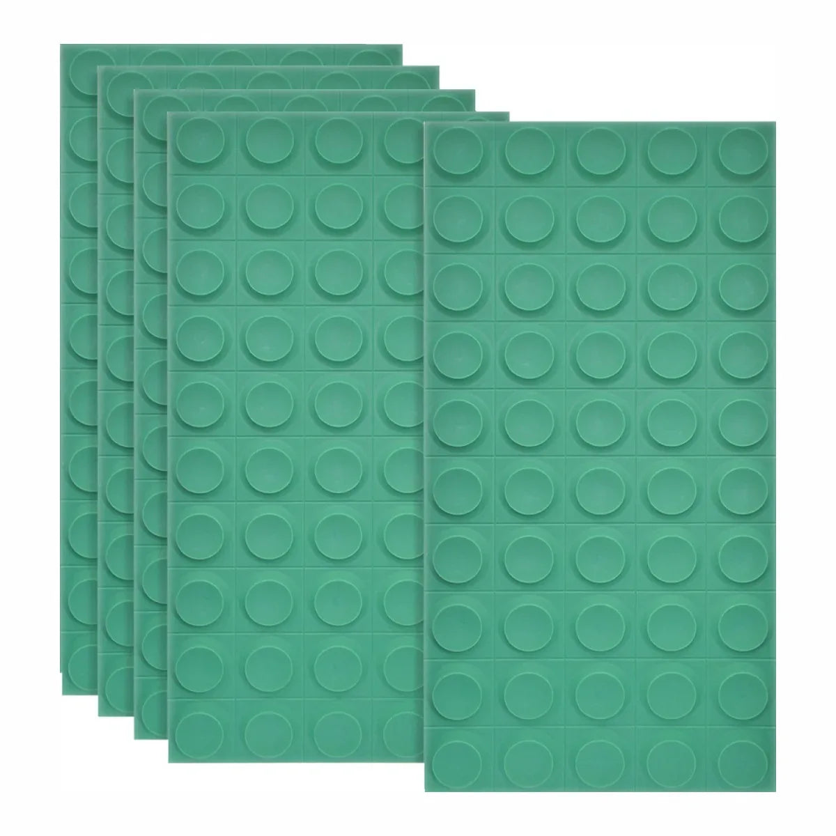 Set 5 x Panou Decorativ 3D, Naimeed D5780, ultrausor, design elegant, PU, 120 x 60 x 2.5 cm, Turcoaz