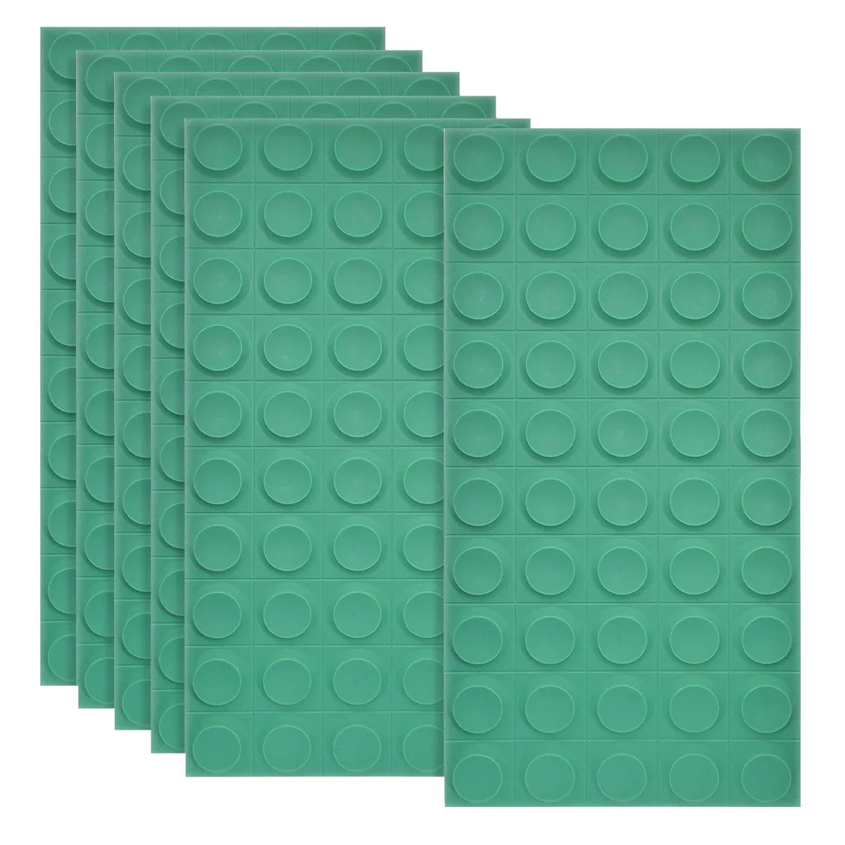 Set 6 x Panou Decorativ 3D, Naimeed D5780, ultrausor, design elegant, PU, 120 x 60 x 2.5 cm, Turcoaz