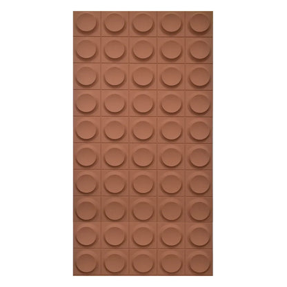 Set 5 x Panou Decorativ 3D, Naimeed D5781, ultrausor, design elegant, PU, 120 x 60 x 2.5 cm, Caramiziu