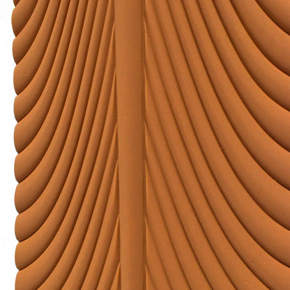 Set 30 x Panou Decorativ 3D, tip pana, Naimeed D5783, ultrausor, design elegant, PU, 90.5 x 20 x 5 cm, Caramiziu