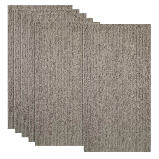 Set 6 x Panou Decorativ 3D, Naimeed D5786, ultrausor, design modern, PU, 120 x 60 x 2.5 cm, Crem
