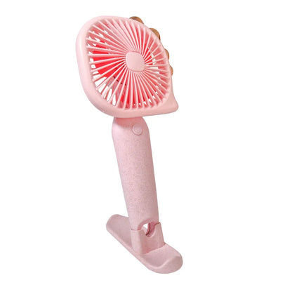 Ventilator, cu acumulator, Naimeed D5826, USB, Roz, 112x212x43 mm