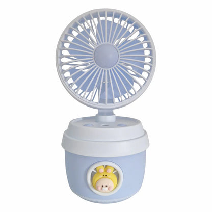 Ventilator si Umidificator, cu acumulator, Naimeed D5833, USB, Albastru, 110x210x105mm