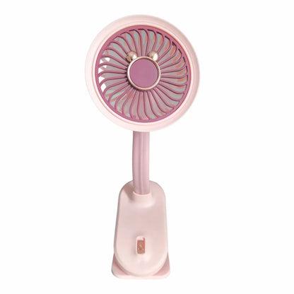 Ventilator, cu acumulator, Naimeed D5860, USB, Roz, 105x240x90mm