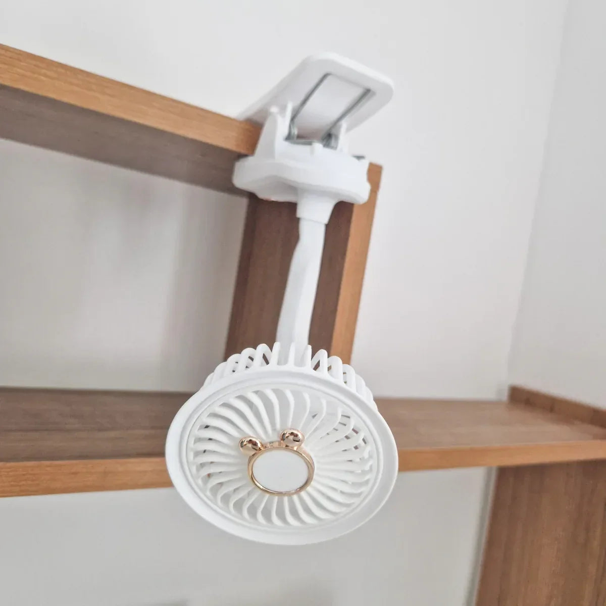 Ventilator, cu acumulator, Naimeed D5862, USB, Alb, 105x240x90mm