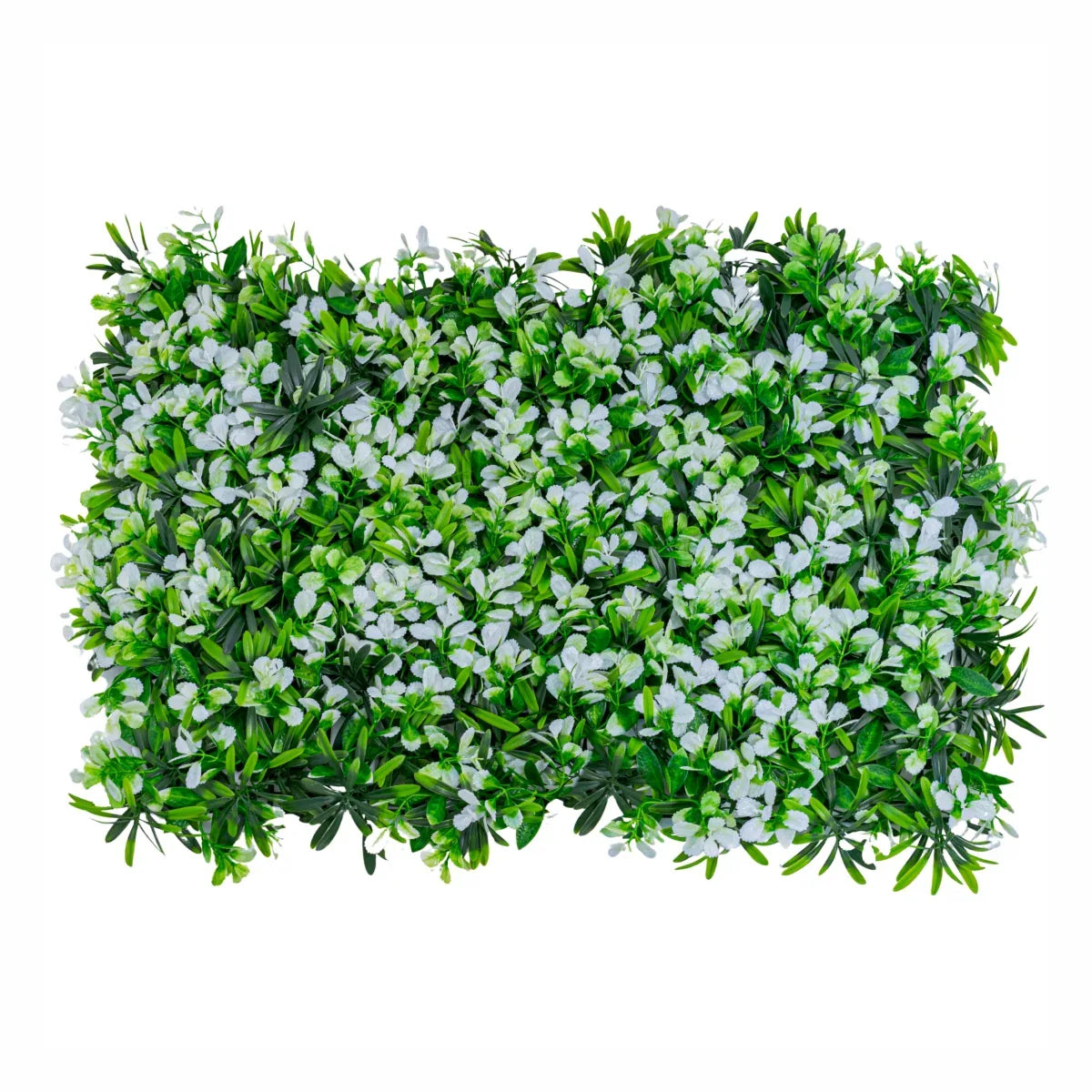 Panou din plante artificiale, cu frunze, Naimeed D5895, Alb-Verde, 600x400mm