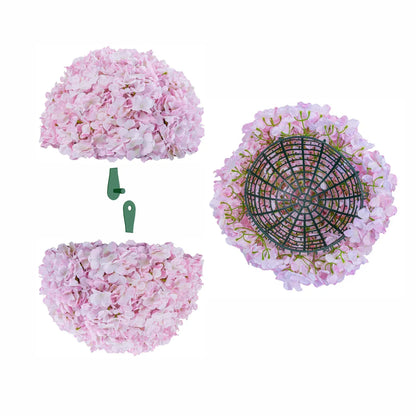 Sfera din plante artificiale, cu flori, Naimeed D5916, Roz, 300mm