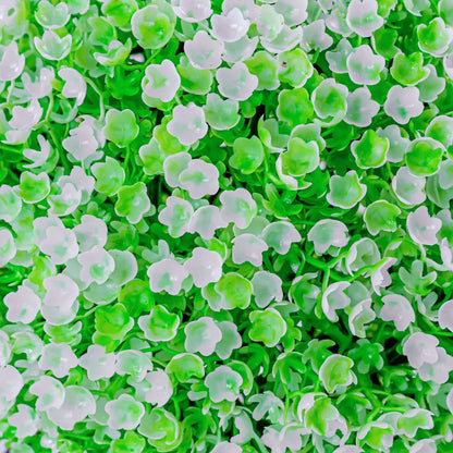 Sfera din plante artificiale, cu flori, Naimeed D5933, Verde-Alb, 150mm