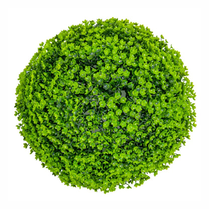 Sfera din plante artificiale, cu flori, Naimeed D5936, Verde Inchis, 200mm