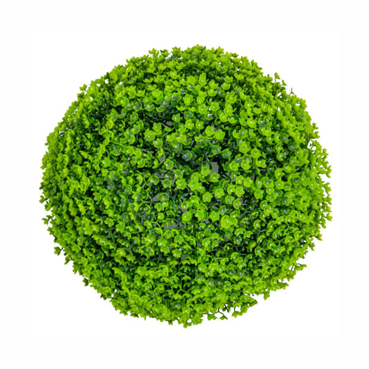 Sfera din plante artificiale, cu flori, Naimeed D5937, Verde Inchis, 150mm