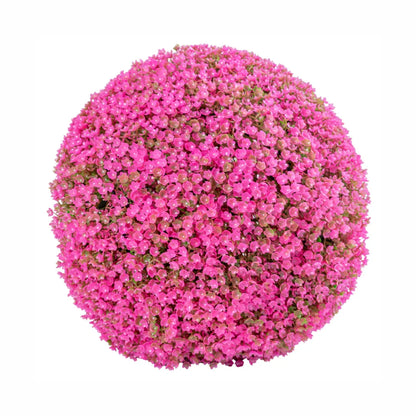 Sfera din plante artificiale, cu flori, Naimeed D5940, Roz Inchis, 200mm