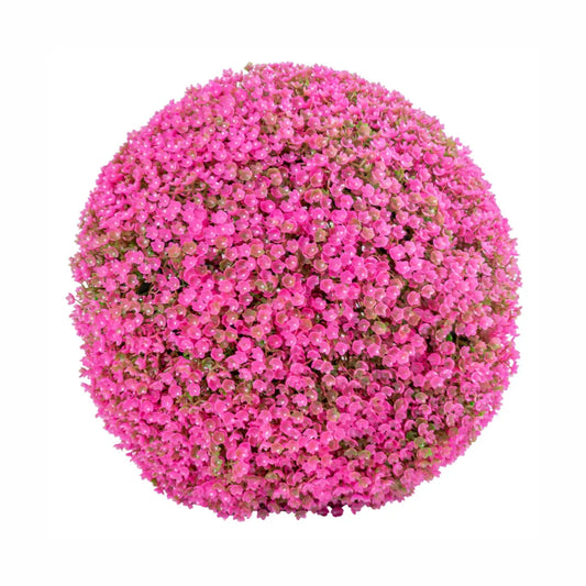 Sfera din plante artificiale, cu flori, Naimeed D5940, Roz Inchis, 200mm