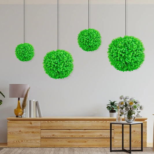 Sfera din plante artificiale, Naimeed D5958, Verde, 100mm