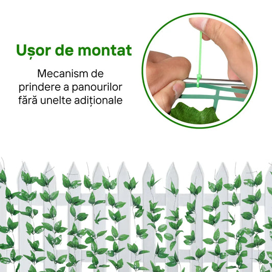 Plasa gard, frunze artificiale, Naimeed D5959, paravan pentru balcon, terasa si gard, Verde, 1000x3000mm