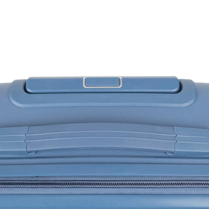 Troler voiaj Mediu M, StowAway, Naimeed D5963, 4 roti duble 360 grade, PP, inchidere cifru, Albastru, 39x22x51cm