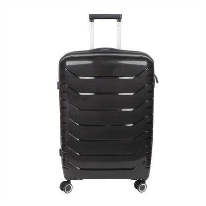 Troler voiaj Mare L, StowAway, Naimeed D5966, 4 roti duble 360 grade detasabile , PP, inchidere cifru, Negru, 44x26x61cm