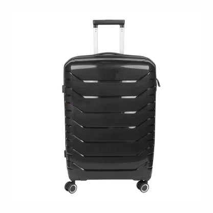 Troler voiaj Mediu M, StowAway, Naimeed D5966, 4 roti duble 360 grade detasabile , PP, inchidere cifru, Negru, 39x22x51cm