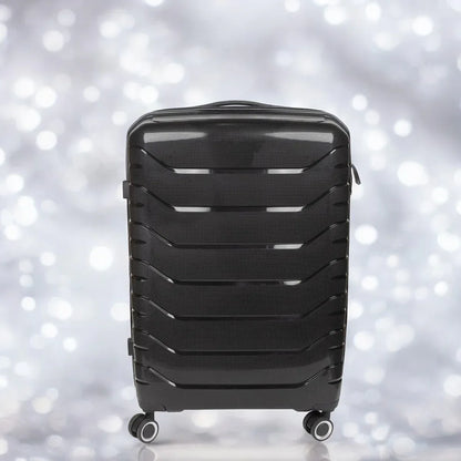 Troler voiaj Mic S, StowAway, Naimeed D5966, 4 roti duble 360 grade detasabile , PP, inchidere cifru, Negru, 37x20x48cm
