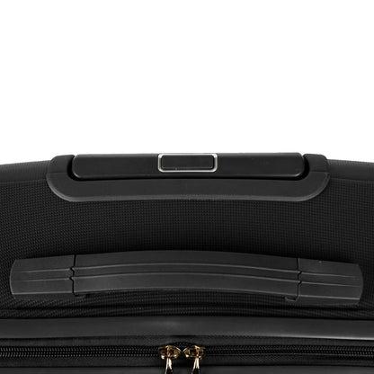 Troler voiaj Mare L, StowAway, Naimeed D5966, 4 roti duble 360 grade detasabile , PP, inchidere cifru, Negru, 44x26x61cm