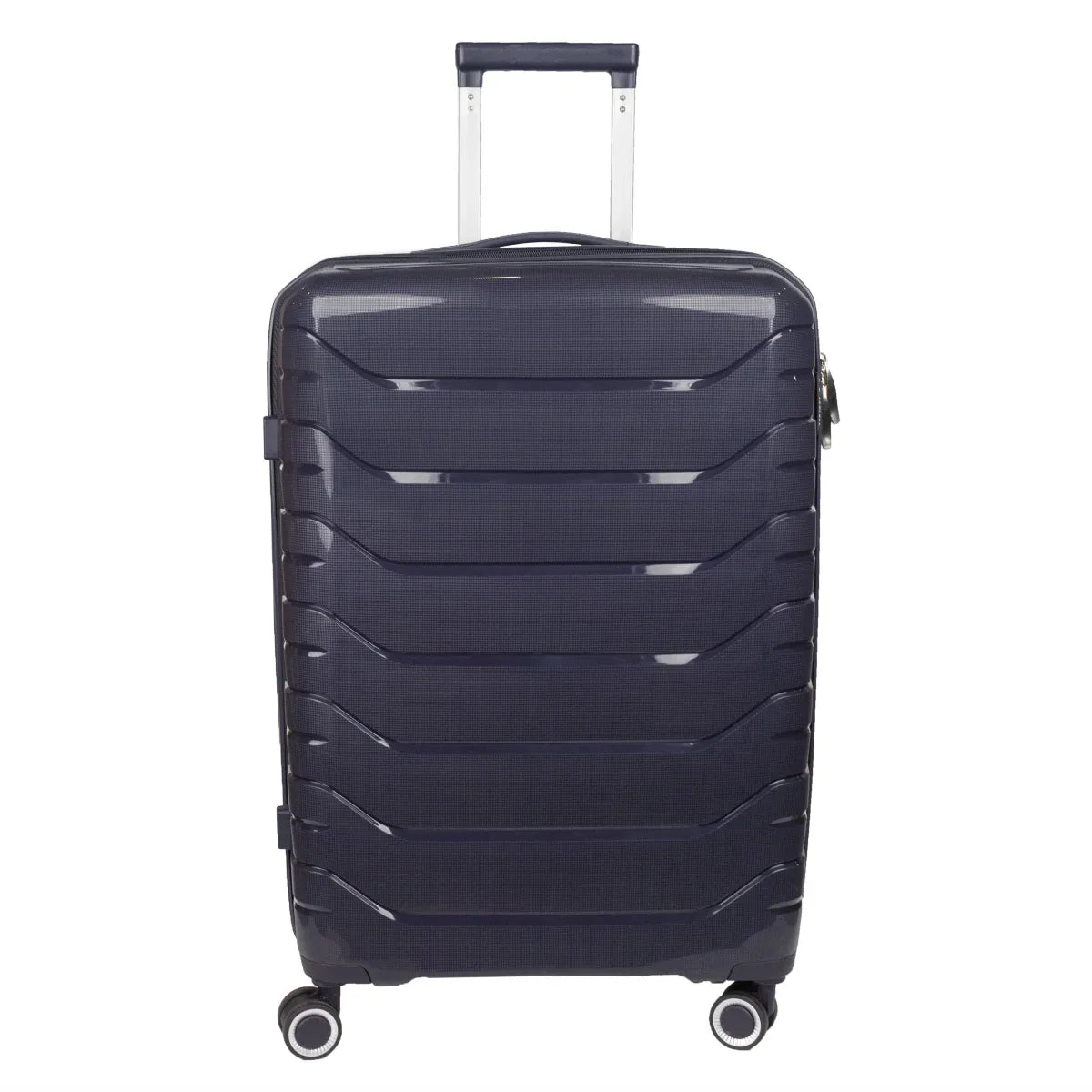 Troler voiaj Mare XL, StowAway, Naimeed D5968, 4 roti duble 360 grade detasabile , PP, inchidere cifru, Mov Inchis, 51x29.5x70cm