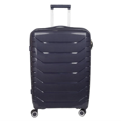 Troler voiaj Mare XL, StowAway, Naimeed D5968, 4 roti duble 360 grade detasabile , PP, inchidere cifru, Mov Inchis, 51x29.5x70cm