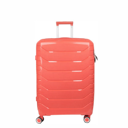 Troler voiaj Mic S, StowAway, Naimeed D5969, 4 roti duble 360 grade detasabile , PP, inchidere cifru, Rosu, 37x20x48cm