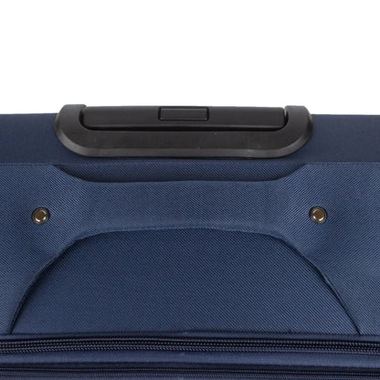 Troler voiaj Mic, Naimeed D5976, 2 roti, material textil, inchidere cifru, Albastru, 35.5x26x52cm