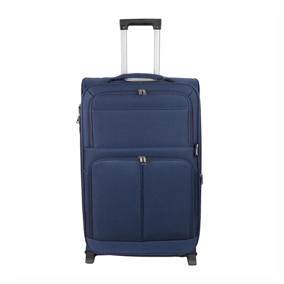 Troler voiaj Mare, Naimeed D5976, 2 roti, material textil, inchidere cifru, Albastru, 45x30x73cm
