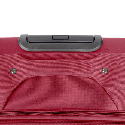 Troler voiaj Mic, Naimeed D5977, 2 roti, material textil, inchidere cifru, Rosu, 35.5x26x52cm