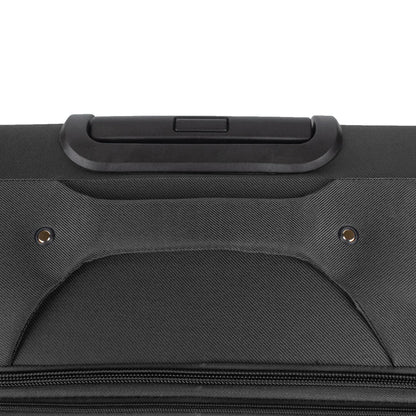 Troler voiaj Mediu, Naimeed D5978, 2 roti, material textil, inchidere cifru, Negru, 40x28x63cm