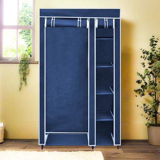 Dulap textil, 5 Compartimente, D9 Albastru