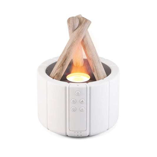 Umidificator cu aromaterapie, Naimeed D6033, Foc de Tabara, Alb, 148x200x148mm