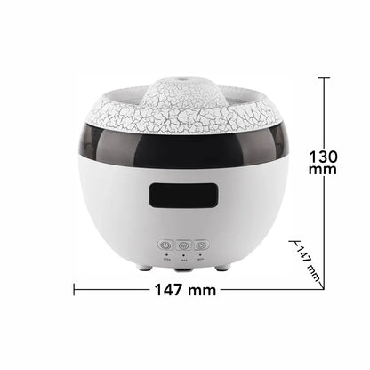 Umidificator cu aromaterapie, Naimeed D6035, Vulcan, Alb, 147x130x147mm