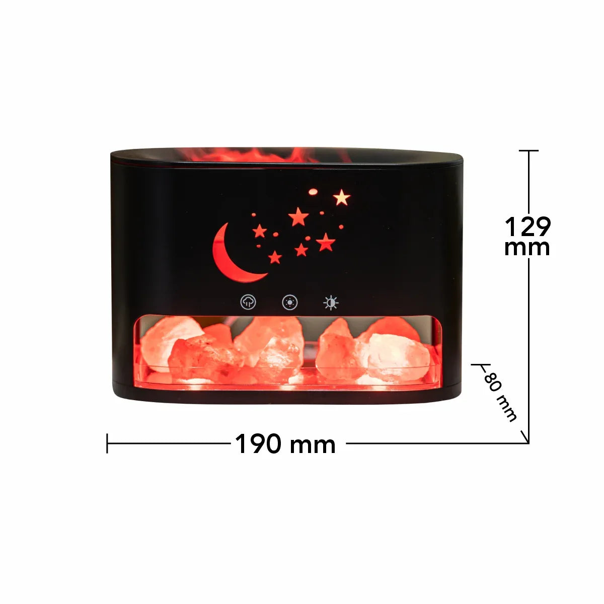 Umidificator cu aromaterapie, Naimeed D6040, Negru, 190x129x80mm