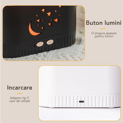 Umidificator cu aromaterapie, Naimeed D6042, Alb, 168x120x79mm