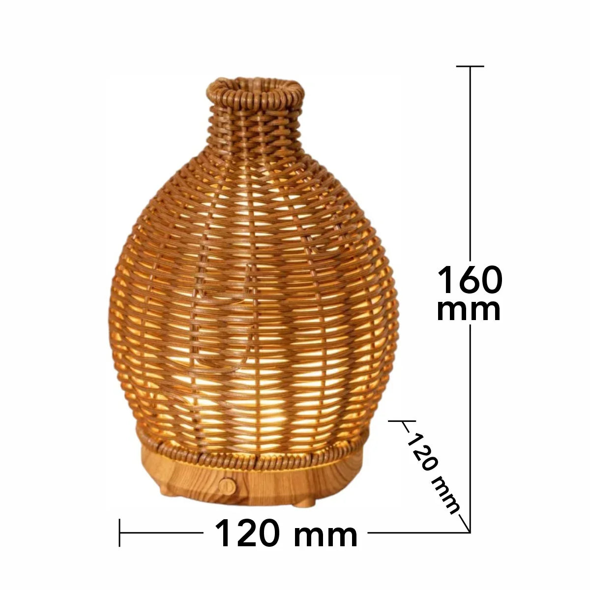 Umidificator cu aromaterapie, Naimeed D6046, Maro, 120x160x120mm