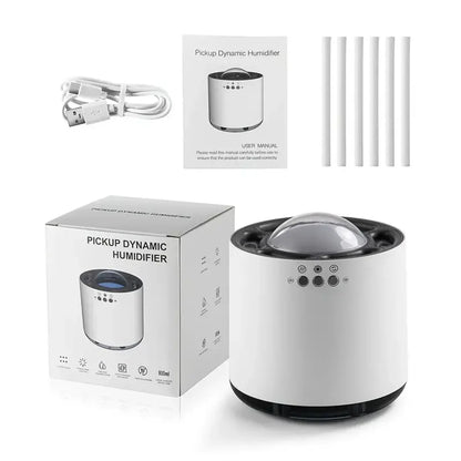 Umidificator cu aromaterapie, Naimeed D6050, Alb, 128x137x128mm