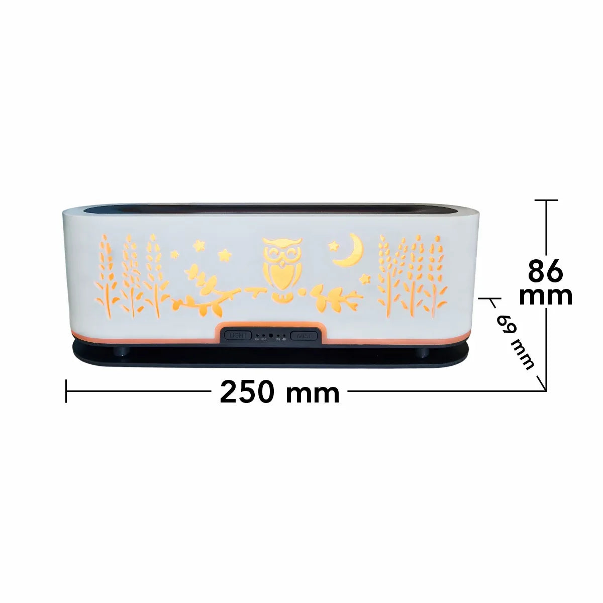 Umidificator cu aromaterapie, Naimeed D6052, Alb, 250x86x69mm