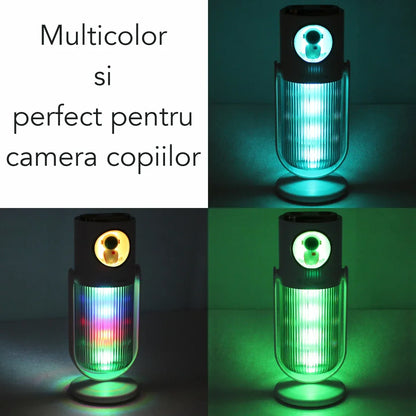 Umidificator cu aromaterapie pentru camera copiilor, Naimeed D6068, Roz, 90x230x75mm