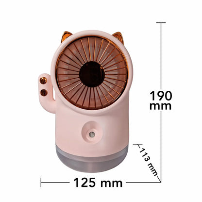 Umidificator cu ventilator si aromaterapie pentru copii, Naimeed D6072, Roz, 125x190x113mm