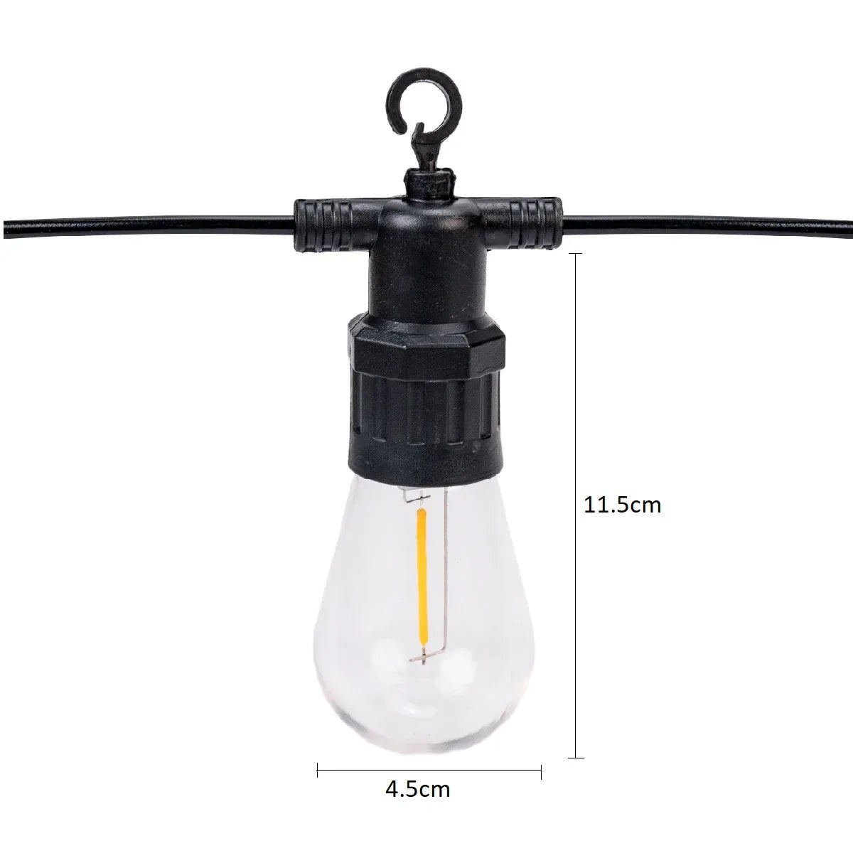 Ghirlanda luminoasa, solara, decorativa, interconectabila, Naimeed D6077, 5m, 10 Becuri LED, Lumina Alb Cald