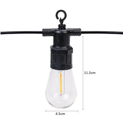 Ghirlanda luminoasa, solara, decorativa, interconectabila, Naimeed D6077, 5m, 10 Becuri LED, Lumina Alb Cald