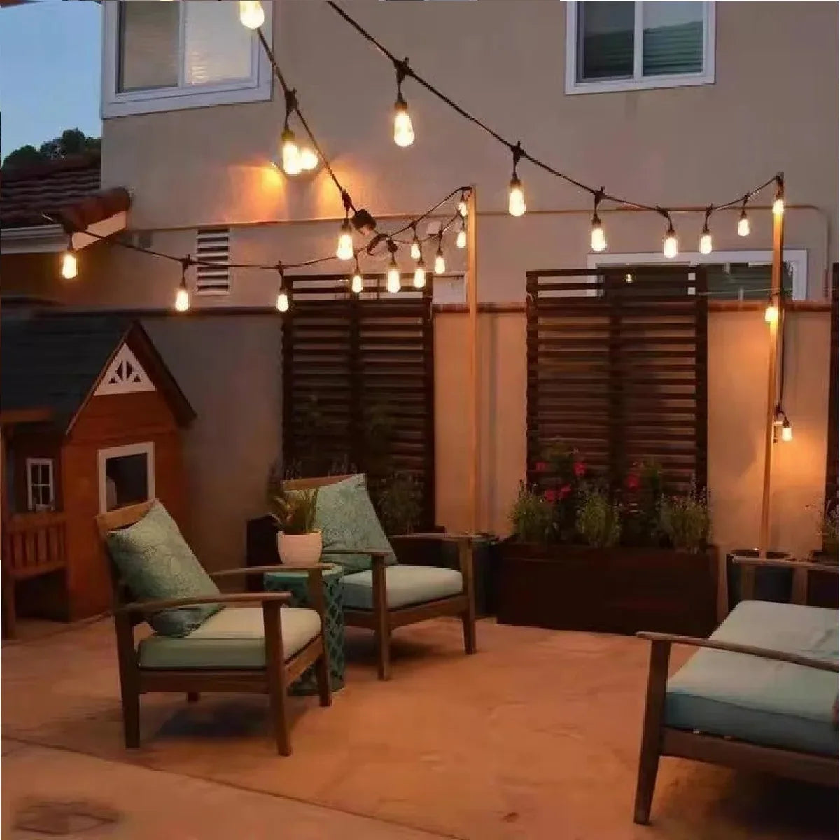 Ghirlanda luminoasa, decorativa, interconectabila, Naimeed D6126, 5m, 10 Becuri LED, Lumina Alb Cald